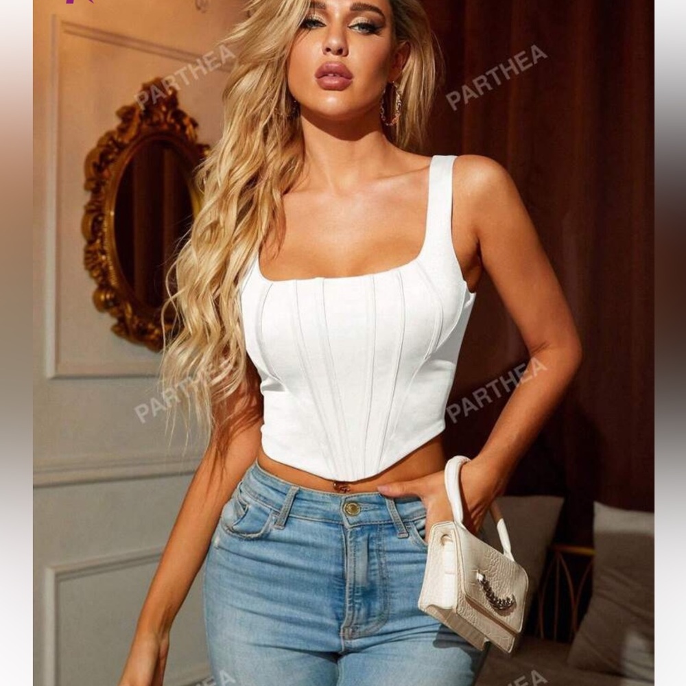 2/$10 Black and White Corset Tops